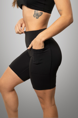 8" ORIGINAL Effortless Pocket Biker Shorts - Black