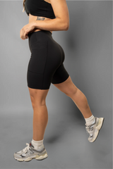 8" ORIGINAL Effortless Pocket Biker Shorts - Black