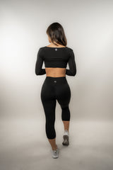 ORIGINAL Effortless Scrunch Capris - Black