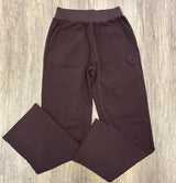 Luxury Loungewear Straight Leg Joggers- Chocolate