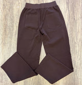 Luxury Loungewear Straight Leg Joggers- Chocolate