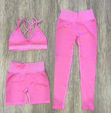 Seamless Top and Bottoms Bundle- Pink
