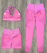 Seamless Top and Bottoms Bundle- Pink
