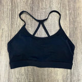 Open Back sports bra- black