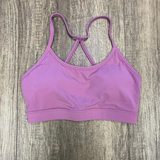 Open back Sports Bra- Lavender Rose