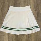 Workout Skirt- White and green stripe