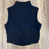 High neck crop tank - Black