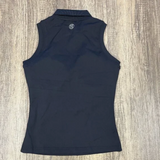 Collar tank top- black