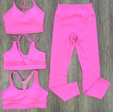Aerosilk Tops and Bottom Bundle- Hot Pink