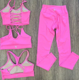 Aerosilk Tops and Bottom Bundle- Hot Pink