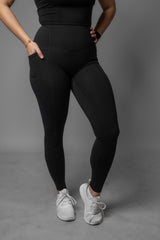 Tall 28" ORIGINAL Effortless Heart Booty Leggings With Pockets - Black