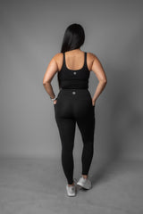 Tall 28" ORIGINAL Effortless Heart Booty Leggings With Pockets - Black