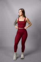 TYC Holiday Bundle - Effortless Square Neck Tank - Cranberry