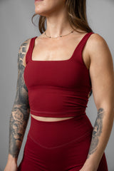 TYC Holiday Bundle - Effortless Square Neck Tank - Cranberry