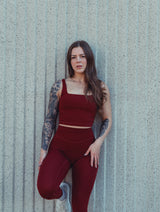 TYC Holiday Bundle - Effortless Square Neck Tank - Cranberry
