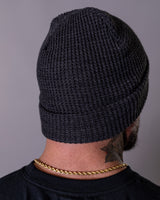 TYC Waffle Knit Cuffed Beanie - Grey