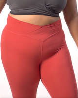 Effortless Vortex Classic Leggings- Crimson
