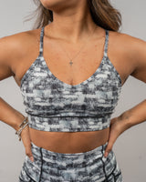Devine Mesh Sports Bra - Digital Plaid