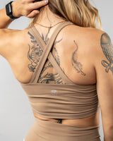 Retro Caliber Crop Tank - Tan