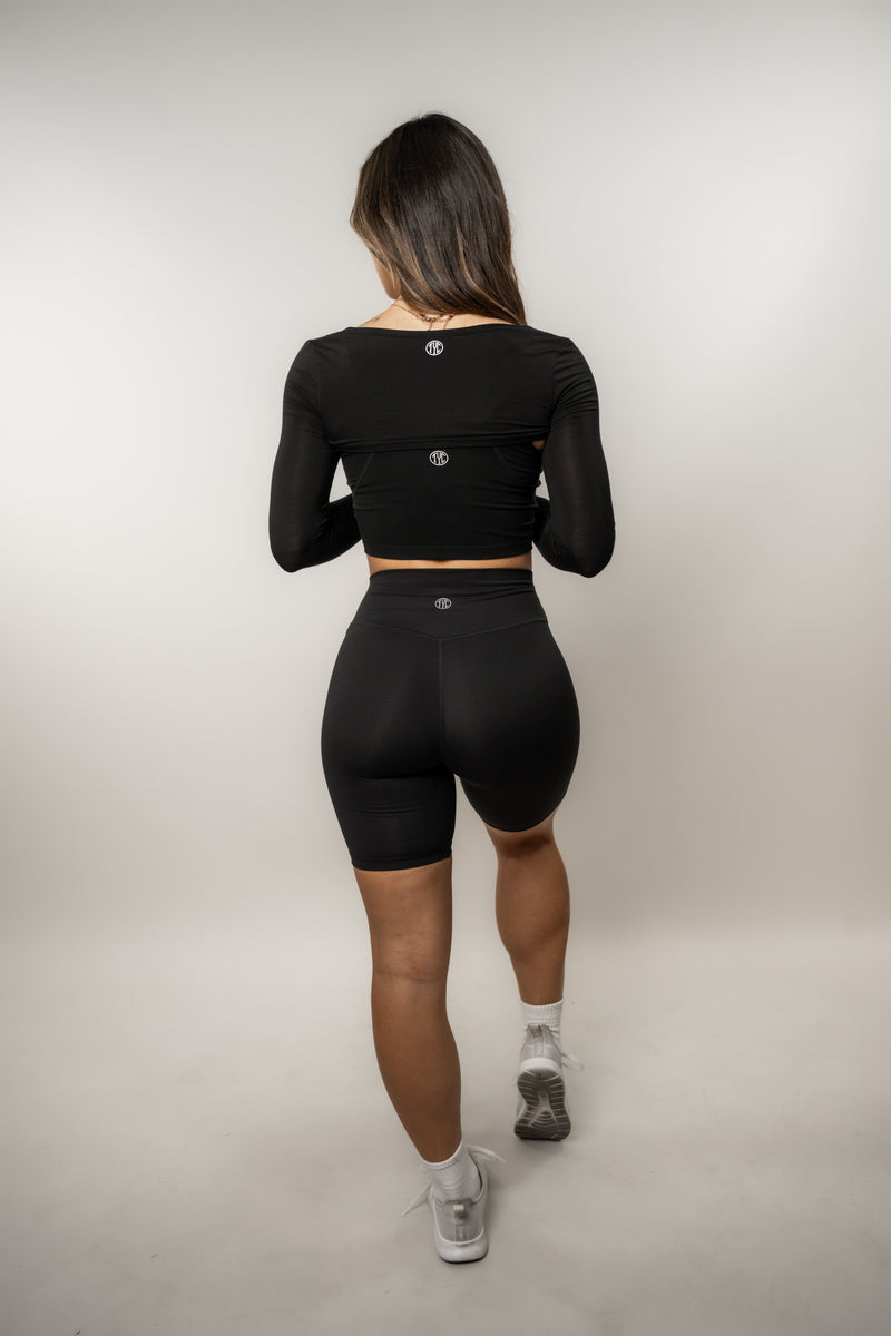 8" Effortless Classic Biker Shorts - Black