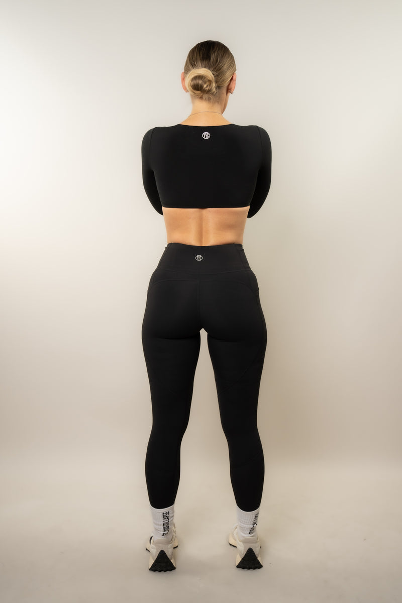 Gymshark Vision Womens Long Training Tights - Black – Start Fitness