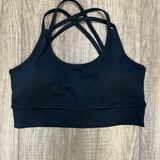 Effortless Double Strap Sports Bra- Black