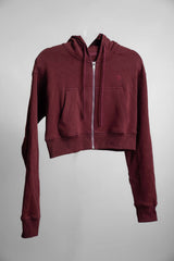 Luxury Loungewear Crop Zip Hoodie