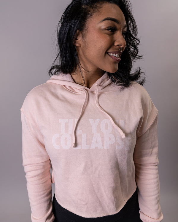 "The Originals" Cropped Pullover Hoodie - Pink