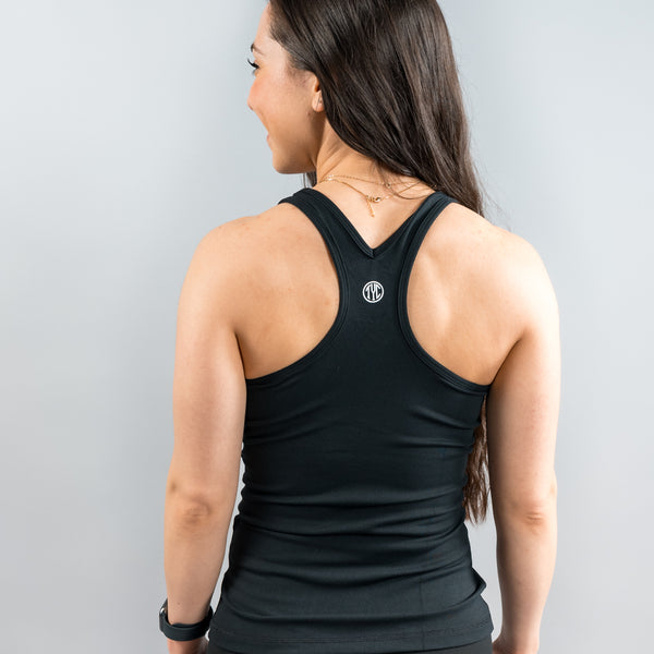 Crop Top Black Racerback