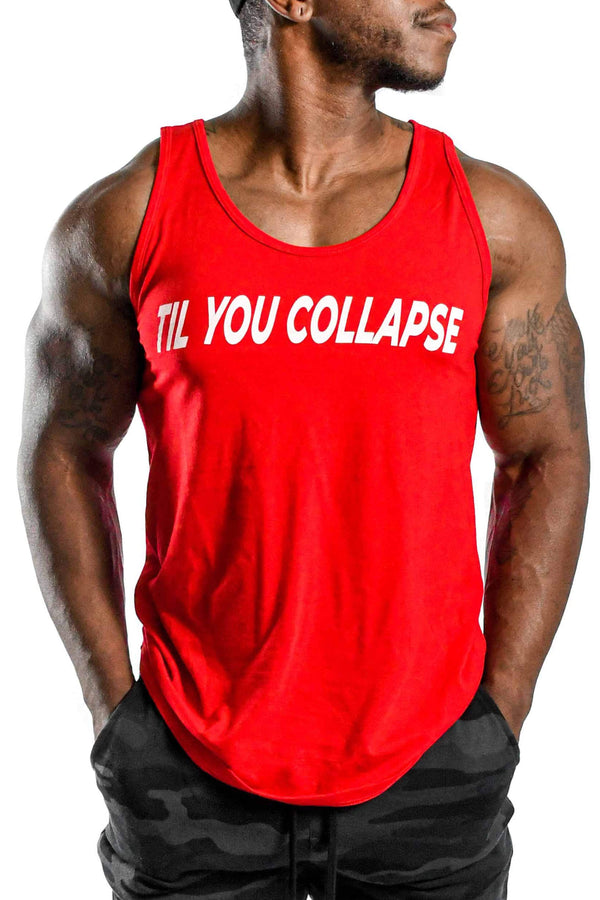 Men's 'Til You Collapse' Tank- Red