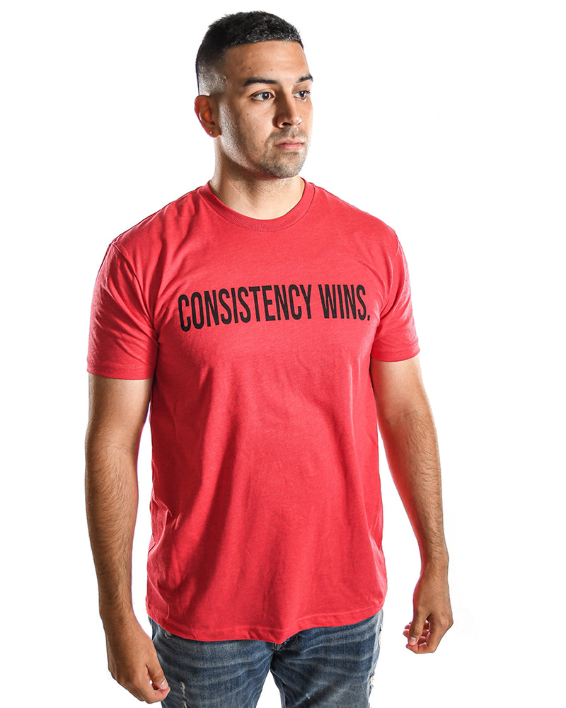 "Consistency wins." T-shirt- Red