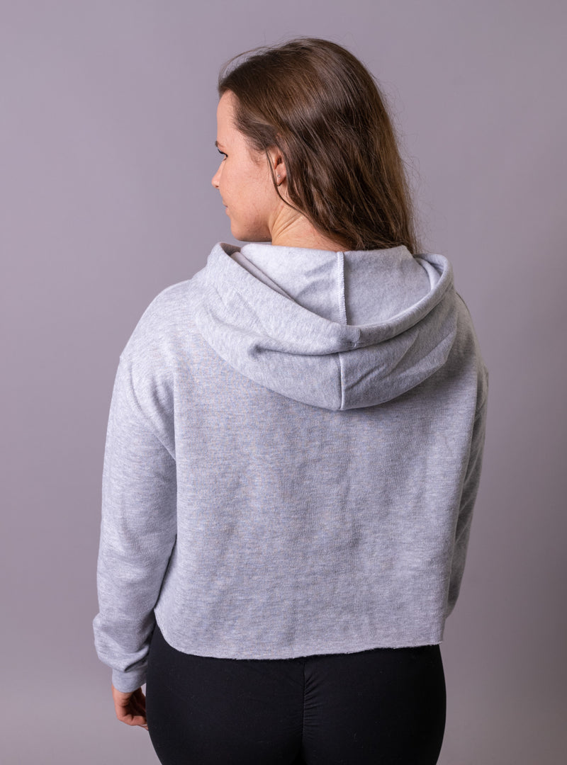 "The Originals" Cropped Pullover Hoodie - Grey