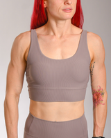 Effortless Ribbed Sports Bra - Orchid