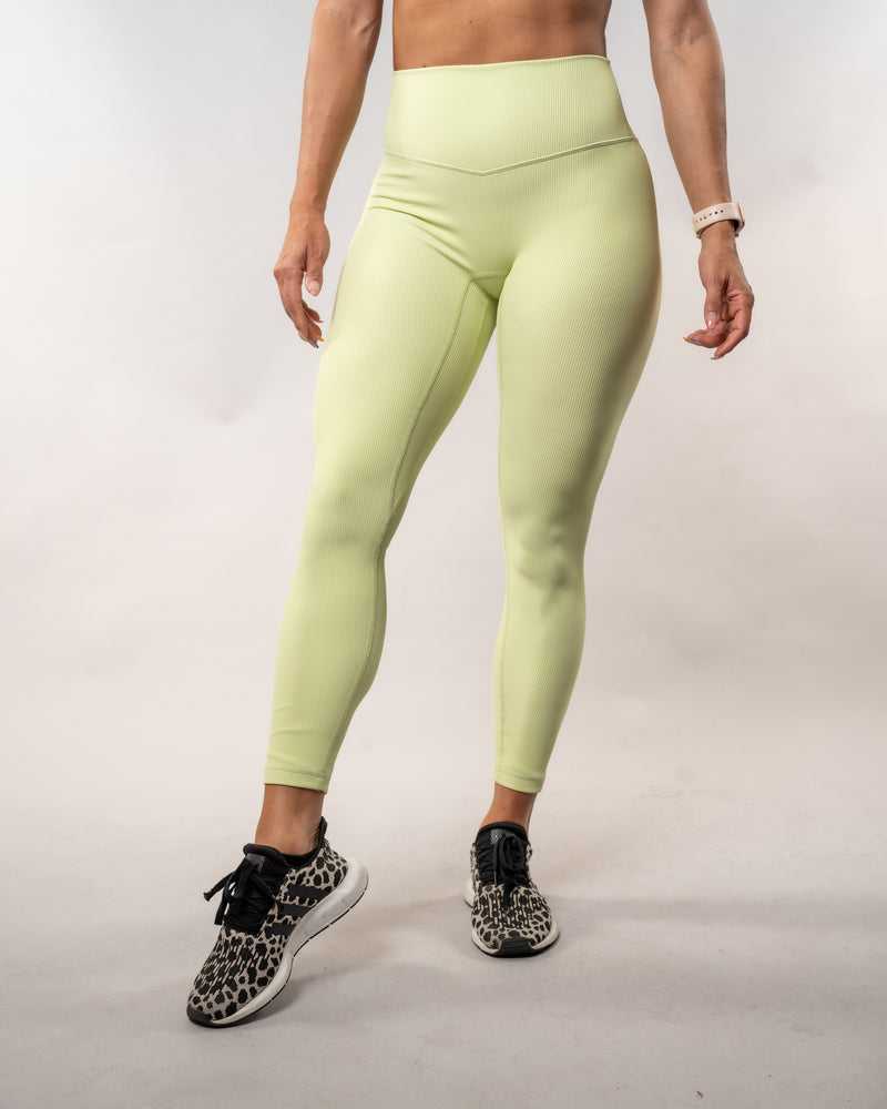 Ribbed Classic Leggings - Lime Green – Til You Collapse
