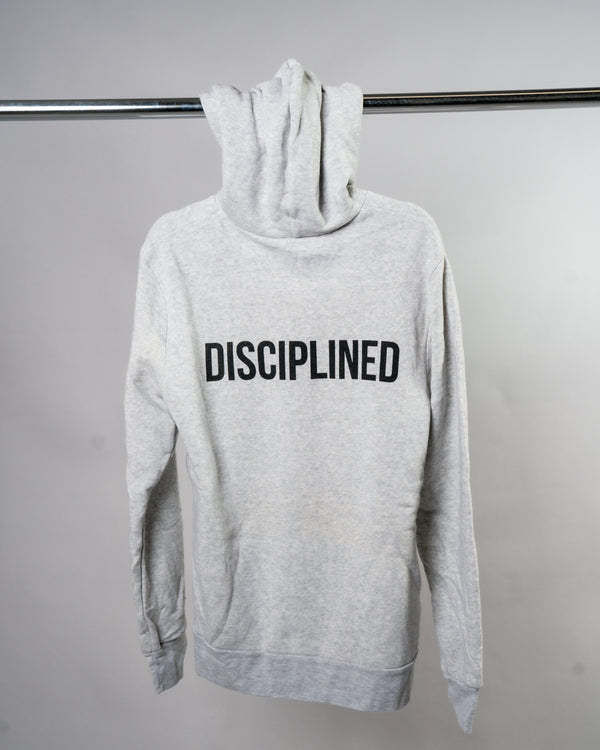 Disciplined Zip Up Hoodie - Light Grey