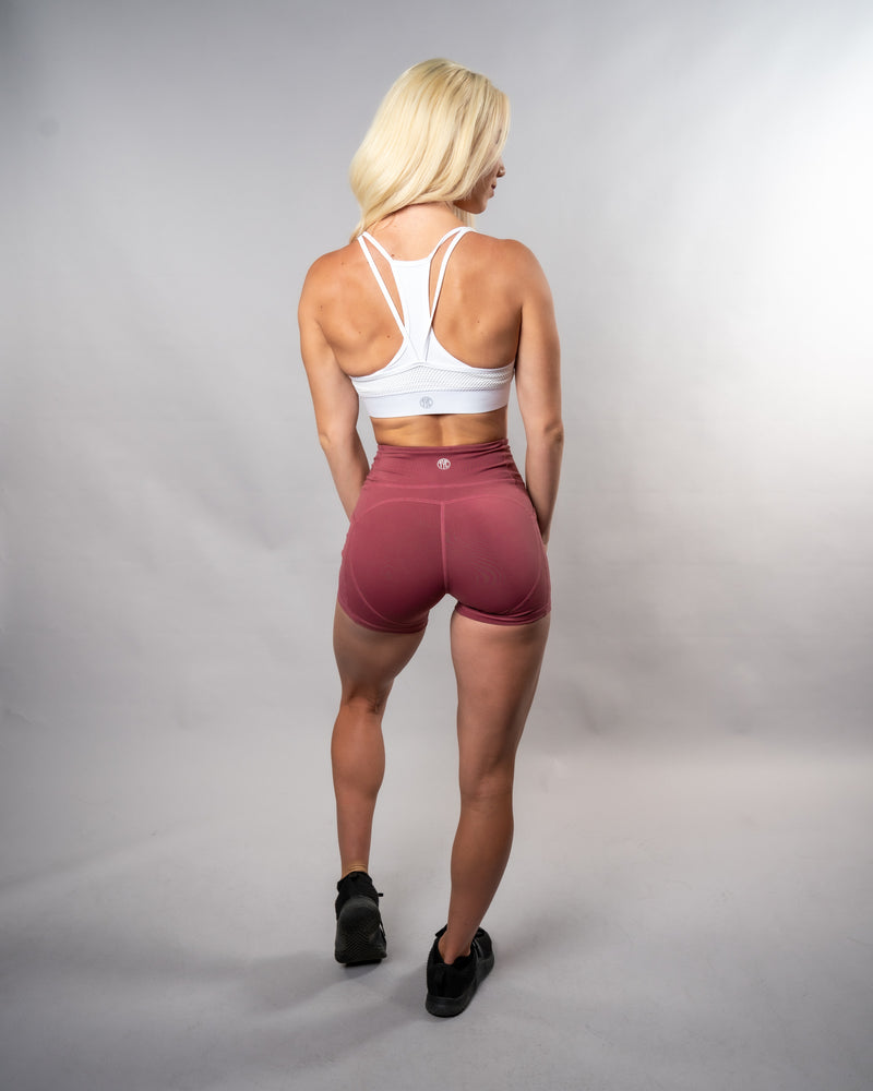 Resilient Heart Booty Shorts - Dark Rose