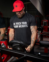 "Re-Rack Your Damn Weight" T-Shirt - Black