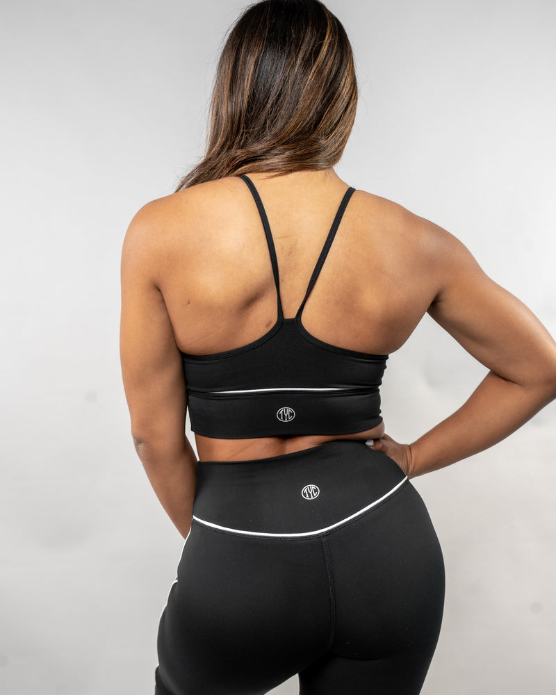 Myth Sports Bra - the classic gym staple you never knew you needed.  Available in Sonic, Rocket and Classic Black 💙🩶🖤