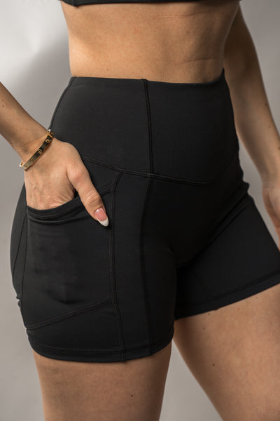 TALA Hosta booty shorts in black