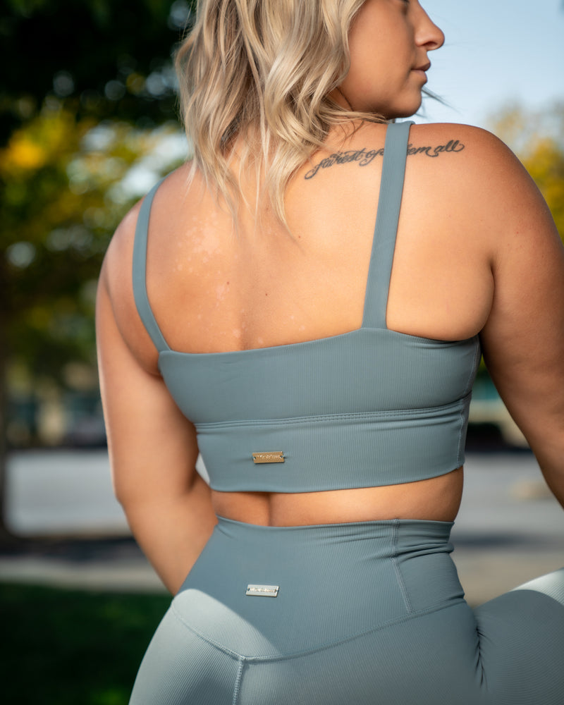 Effortless Ribbed Sports Bra - Imperial